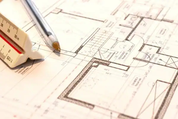 Image of architect Skelmersdale drawings